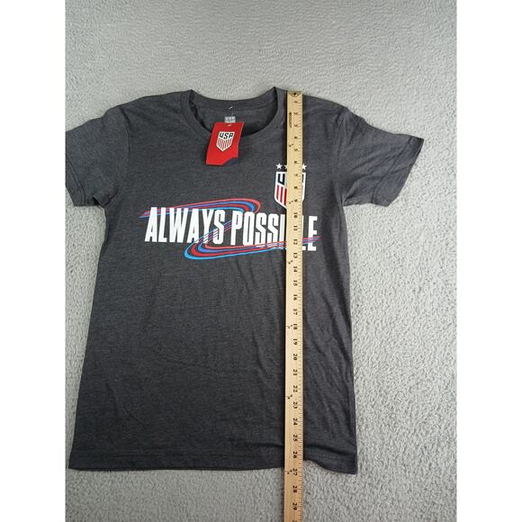 USA Soccer World Cup "Always Possible" Shirt Unisex Mens Small Tee Graphic NWT - Picture 4 of 7